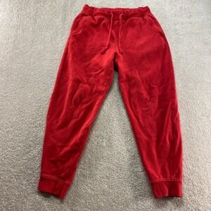 Zine Sweatpants Mens Size Medium Red Cotton Polyester Joggers Athletic Lounge